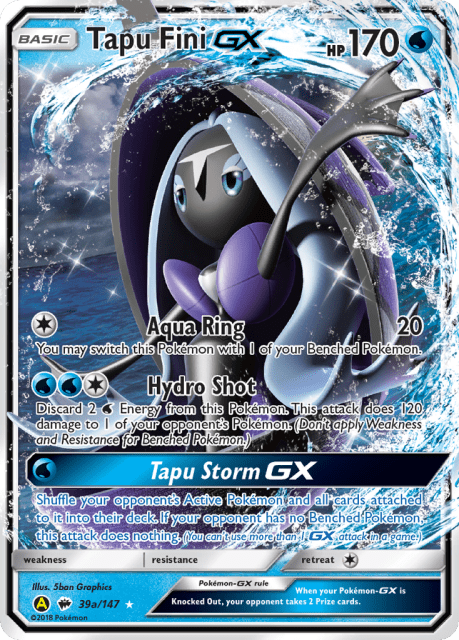 Tapu Fini-GX (Holofoil) (39a) — Burning Shadows