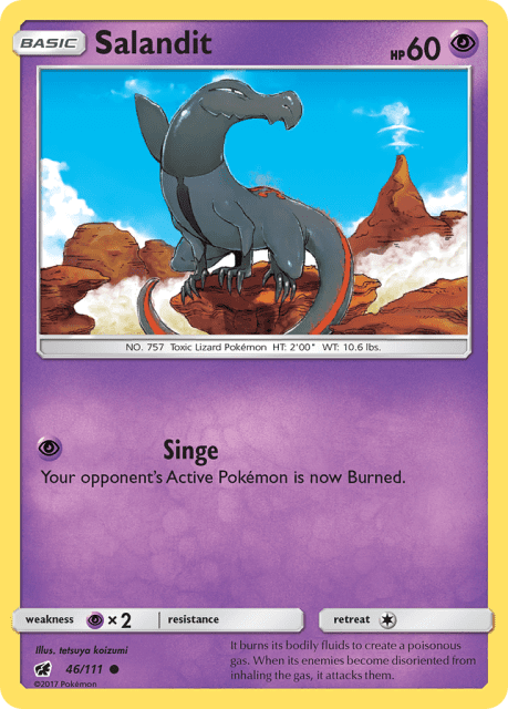 Salandit (Reverse Holofoil) (46) — Crimson Invasion