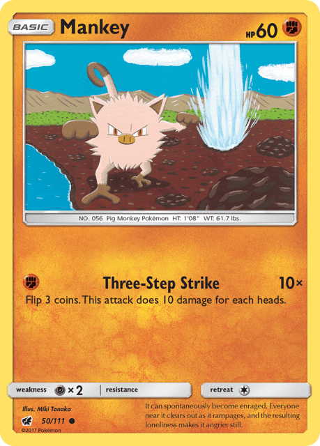 Mankey (Reverse Holofoil) (50) — Crimson Invasion