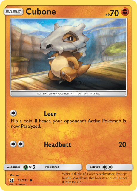 Cubone (52) — Crimson Invasion