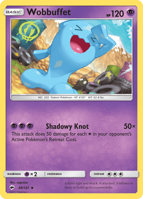 Wobbuffet (Reverse Holofoil) (49) — Burning Shadows