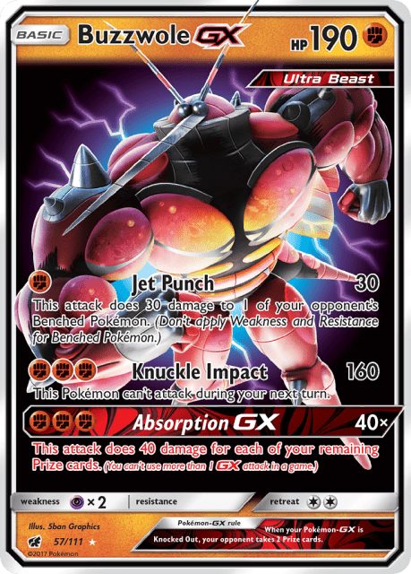 Buzzwole-GX (Holofoil) (57) — Crimson Invasion