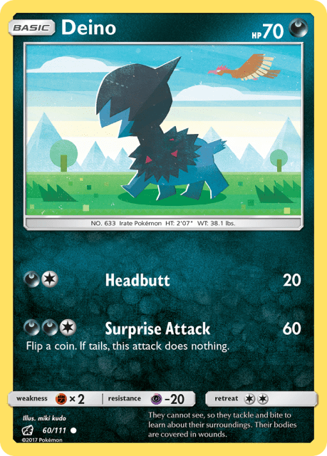 Deino (Reverse Holofoil) (60) — Crimson Invasion