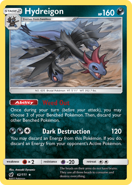 Hydreigon (Reverse Holofoil) (62) — Crimson Invasion
