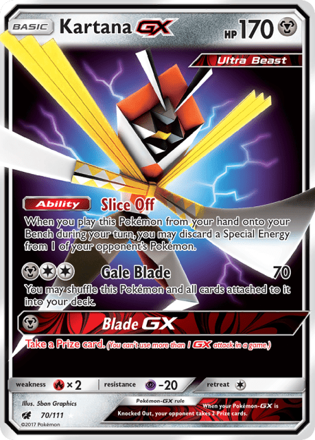 Kartana-GX (Holofoil) (70) — Crimson Invasion