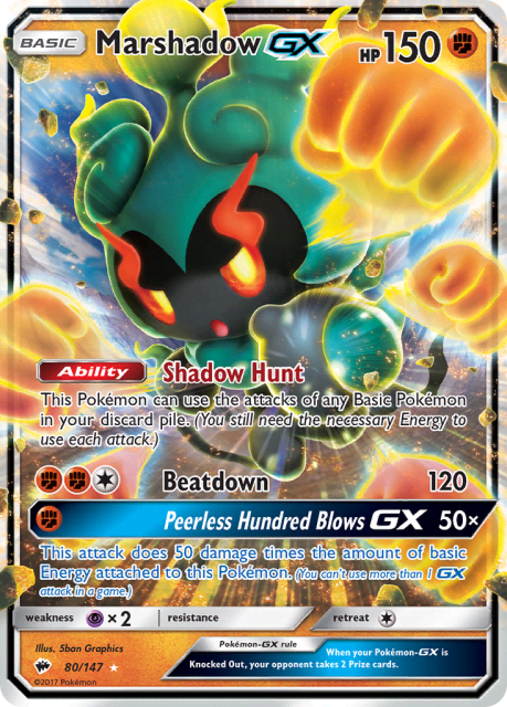 Marshadow-GX (Jumbo) (80) — Burning Shadows