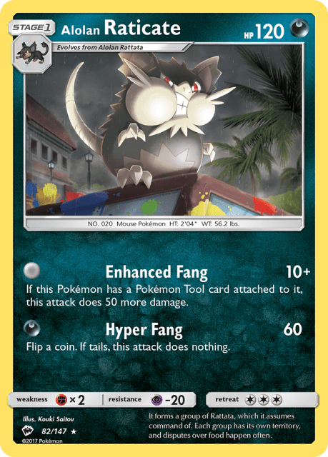 Alolan Raticate (82) — Burning Shadows