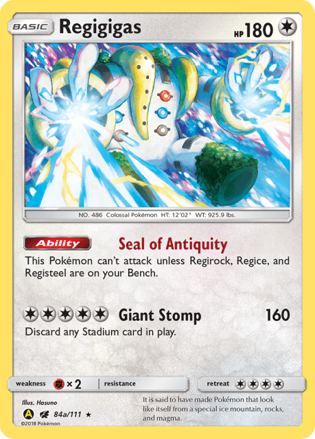 Regigigas (Holofoil) (84a) — Crimson Invasion
