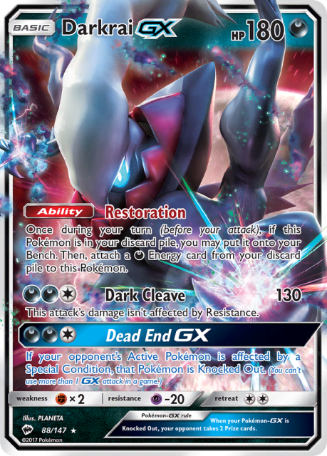 Darkrai-GX (Holofoil) (88) — Burning Shadows