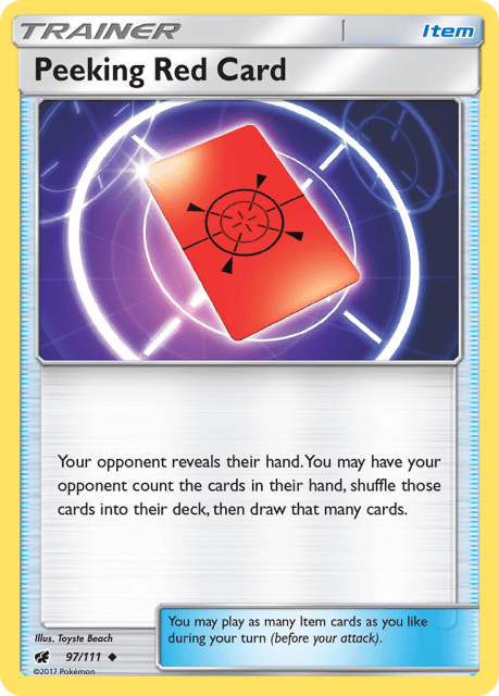 Peeking Red Card (97) — Crimson Invasion
