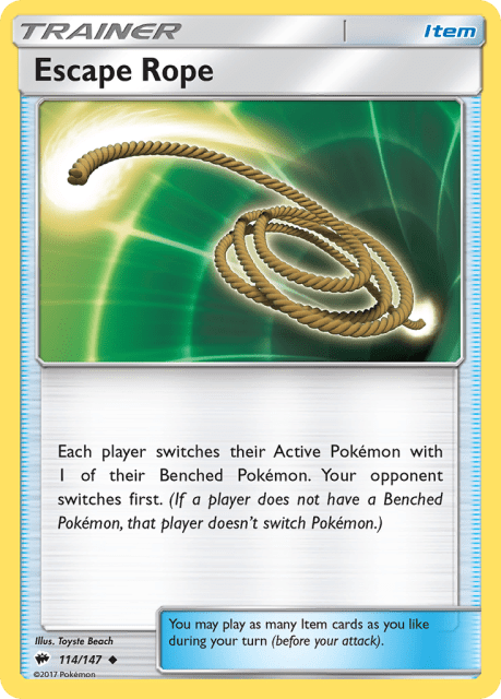 Escape Rope (Reverse Holofoil) (114) — Burning Shadows