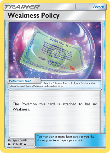 Weakness Policy (Reverse Holofoil) (126) — Burning Shadows