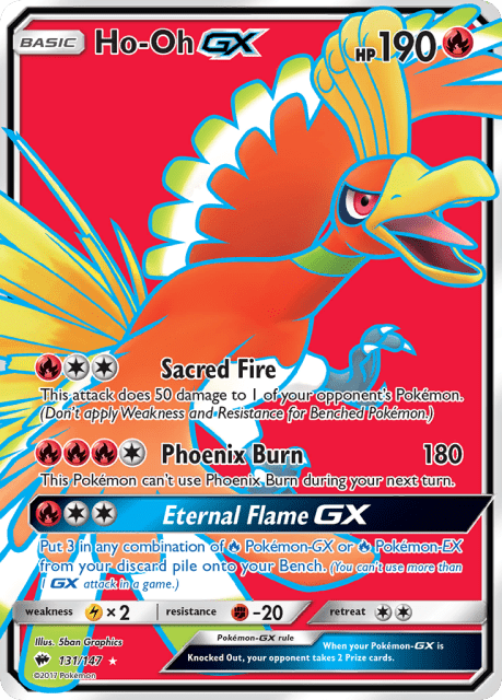Ho-Oh-GX (Holofoil) (131) — Burning Shadows