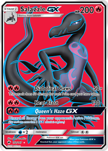 Salazzle-GX (Holofoil) (132) — Burning Shadows