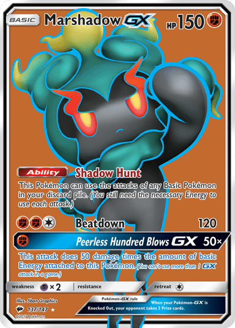 Marshadow-GX (Holofoil) (137) — Burning Shadows