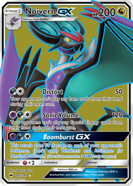 Noivern-GX (Holofoil) (141) — Burning Shadows