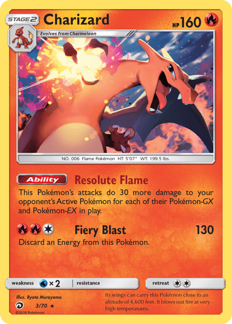 Charizard (Holofoil) (3) — Dragon Majesty