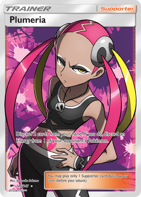 Plumeria (Holofoil) (145) — Burning Shadows