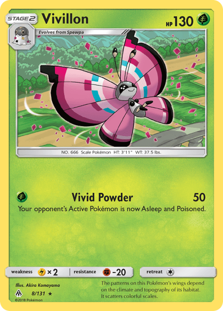 Vivillon (Reverse Holofoil) (8) — Forbidden Light