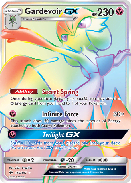 Gardevoir-GX (Holofoil) (159) — Burning Shadows