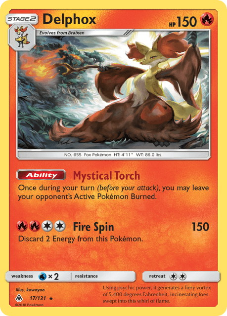 Delphox (Holofoil) (17) — Forbidden Light