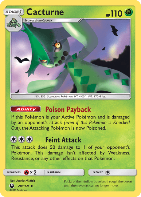Cacturne (Reverse Holofoil) (20) — Celestial Storm