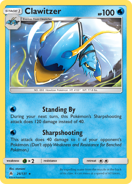 Clawitzer (26) — Forbidden Light
