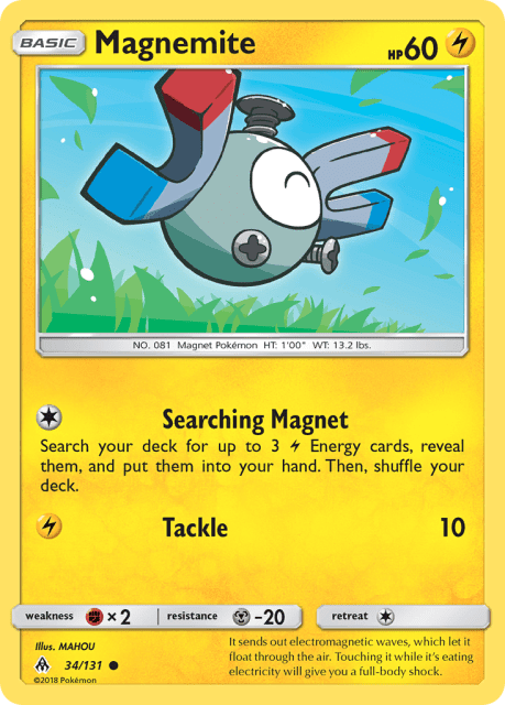 Magnemite (Reverse Holofoil) (34) — Forbidden Light