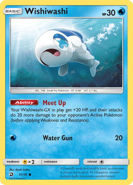 Wishiwashi (Reverse Holofoil) (31) — Dragon Majesty
