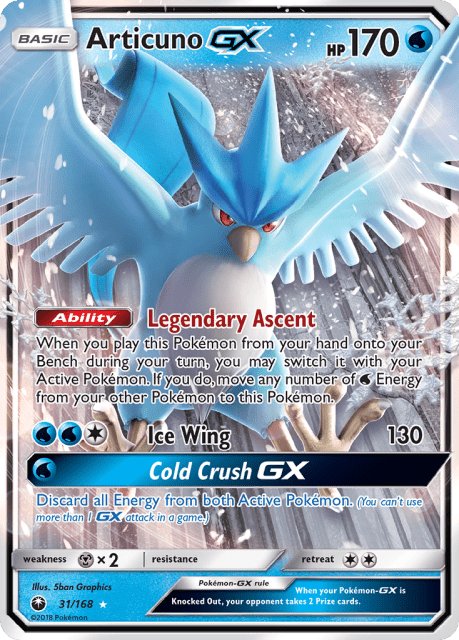 Articuno-GX (Holofoil) (31) — Celestial Storm