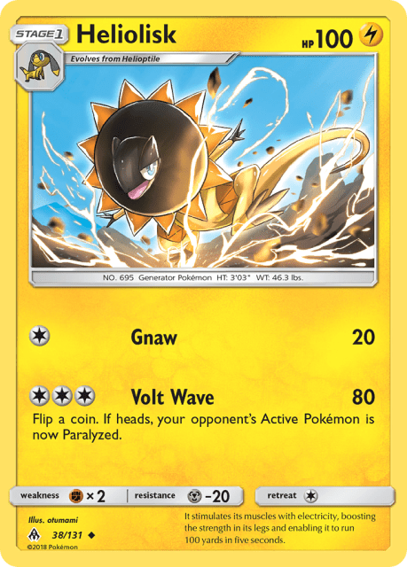 Heliolisk (Reverse Holofoil) (38) — Forbidden Light