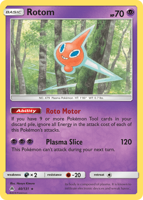 Rotom (Reverse Holofoil) (40) — Forbidden Light