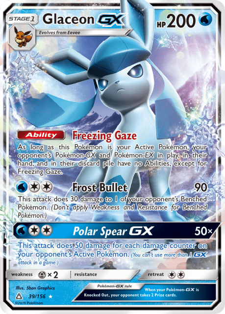 Glaceon-GX (Holofoil) (39) — Ultra Prism