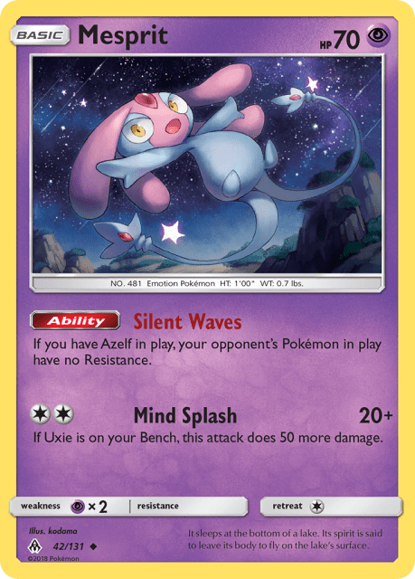 Mesprit (Reverse Holofoil) (42) — Forbidden Light