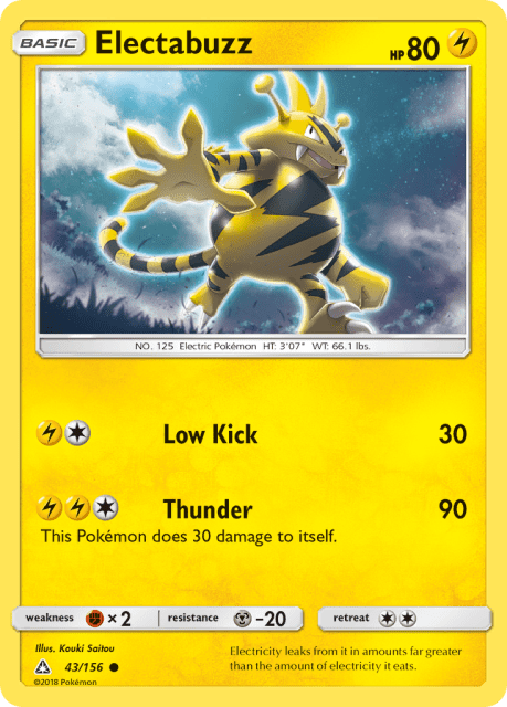 Electabuzz (Reverse Holofoil) (43) — Ultra Prism