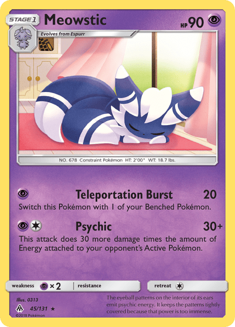 Meowstic (Reverse Holofoil) (45) — Forbidden Light