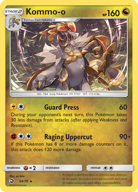 Kommo-o (Reverse Holofoil) (54) — Dragon Majesty