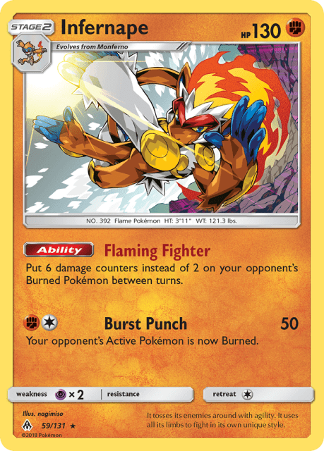 Infernape (Reverse Holofoil) (59) — Forbidden Light