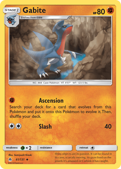 Gabite (Reverse Holofoil) (61) — Forbidden Light
