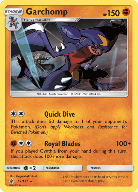 Garchomp (Reverse Holofoil) (62) — Forbidden Light