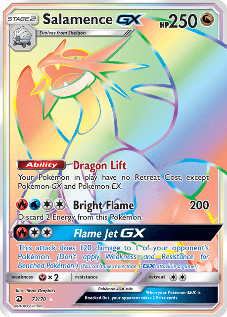 Salamence-GX (Holofoil) (73) — Dragon Majesty