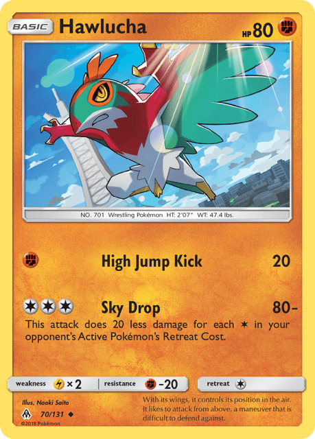 Hawlucha (Reverse Holofoil) (70) — Forbidden Light