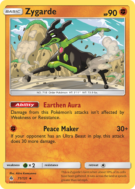 Zygarde (Reverse Holofoil) (71) — Forbidden Light