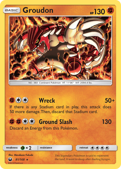 Groudon (Cosmos Holofoil) (81) — Celestial Storm