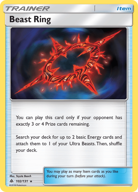 Beast Ring (Reverse Holofoil) (102) — Forbidden Light