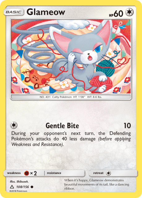 Glameow (Reverse Holofoil) (108) — Ultra Prism