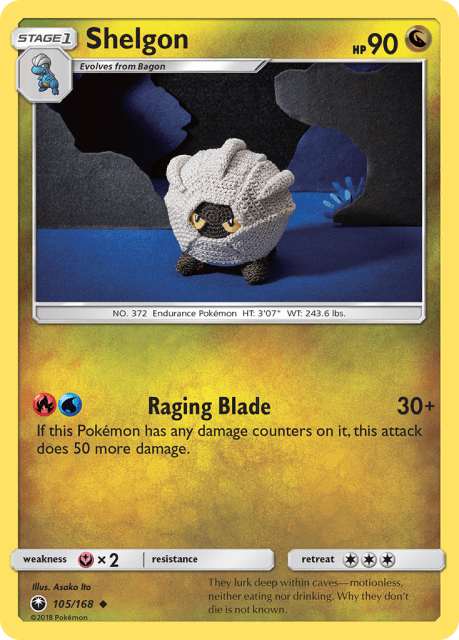 Shelgon (Reverse Holofoil) (105) — Celestial Storm