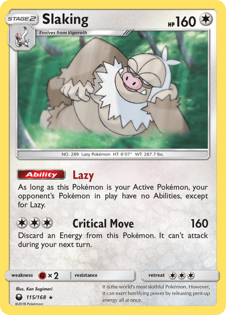 Slaking (Holofoil) (115) — Celestial Storm
