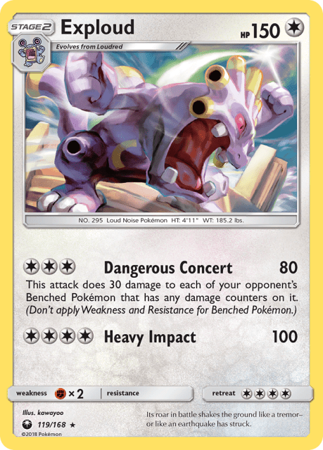 Exploud (Reverse Holofoil) (119) — Celestial Storm
