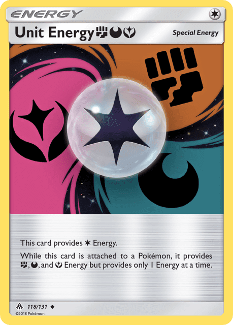 Unit Energy FightingDarknessFairy (Reverse Holofoil) (118) — Forbidden Light